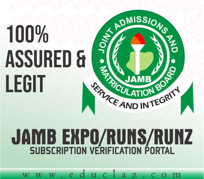2026 Jamb Expo Runz Runs Subscription Verification Panel